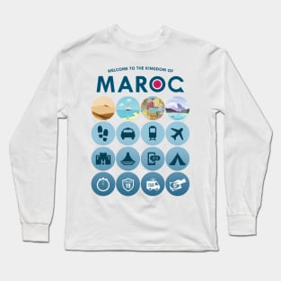 Iconic Morocco travel guide T-shirt Long Sleeve T-Shirt